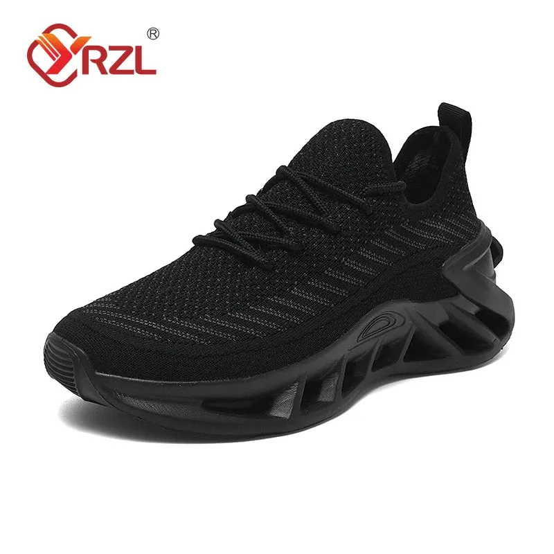 YRZL Men's Sneakers Breathable Non Slip Thick Sole Walking Shoes Comfortable Lightweight Casual Fashion Tennis Shoes for Men