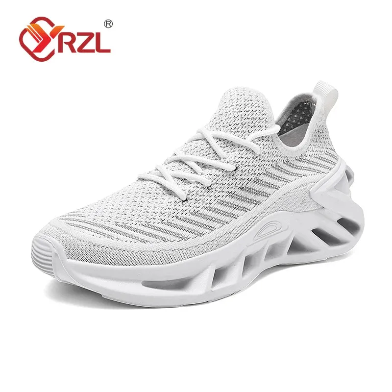 YRZL Men's Sneakers Breathable Non Slip Thick Sole Walking Shoes Comfortable Lightweight Casual Fashion Tennis Shoes for Men